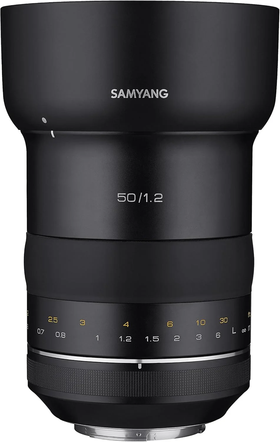 لنز Samyang SA8020 - XP 50mm F / 1.2 AE (دهانه دیافراگم F1.2، لنزهای غیرکروی و با ضریب شکست بالا، 50 مگاپیکسل برای عکس و فیلم 8K)