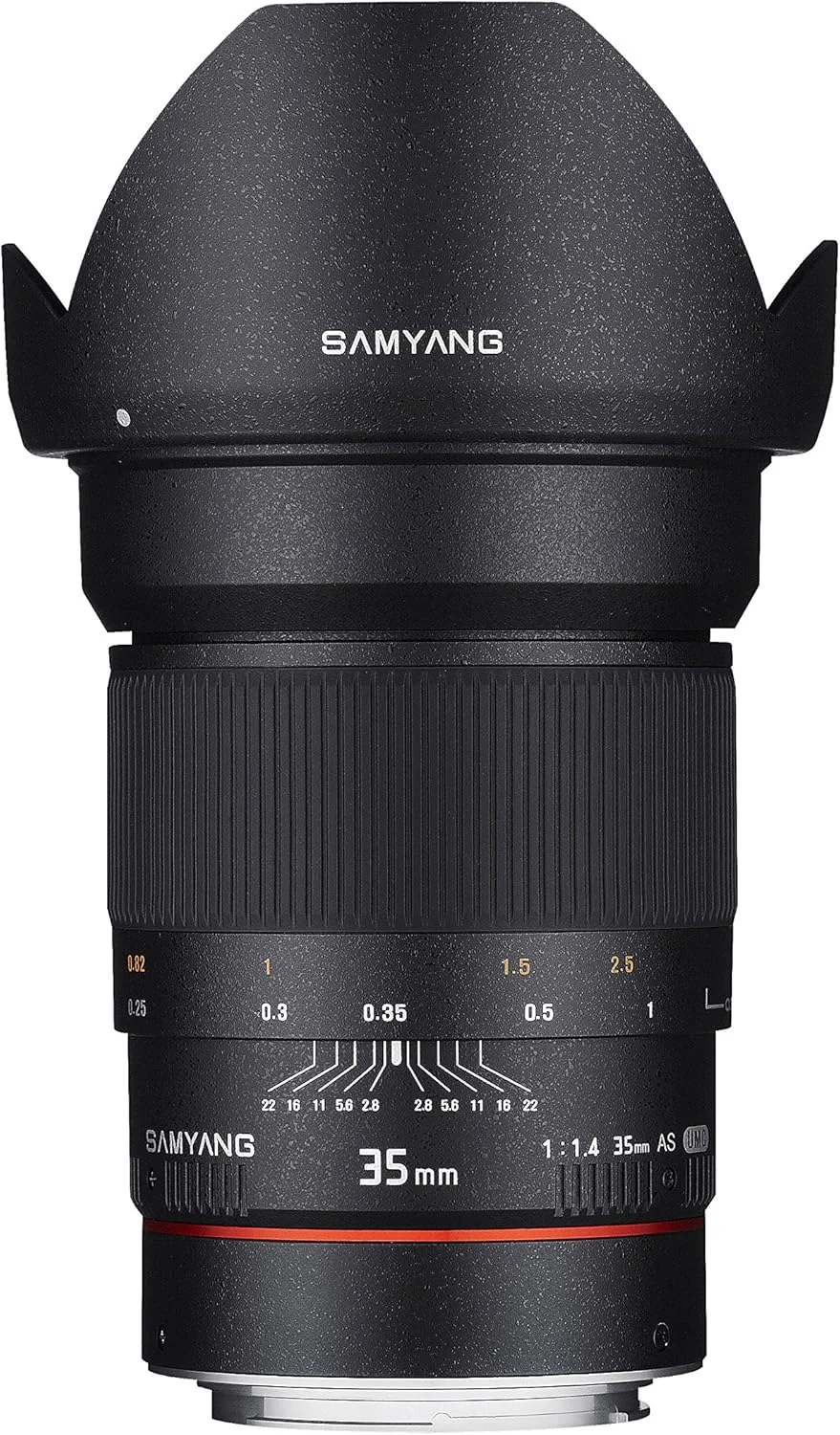 لنز 35mm F1.4 آسفریکال Samyang SYAE35M-C با چیپ برای دوربین های Canon AE/EF-S