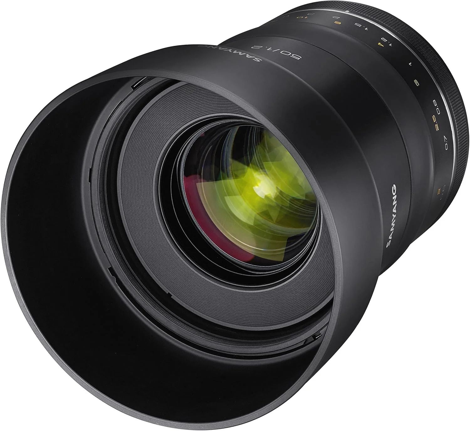 لنز Samyang SA8020 - XP 50mm F / 1.2 AE (دهانه دیافراگم F1.2، لنزهای غیرکروی و با ضریب شکست بالا، 50 مگاپیکسل برای عکس و فیلم 8K)
