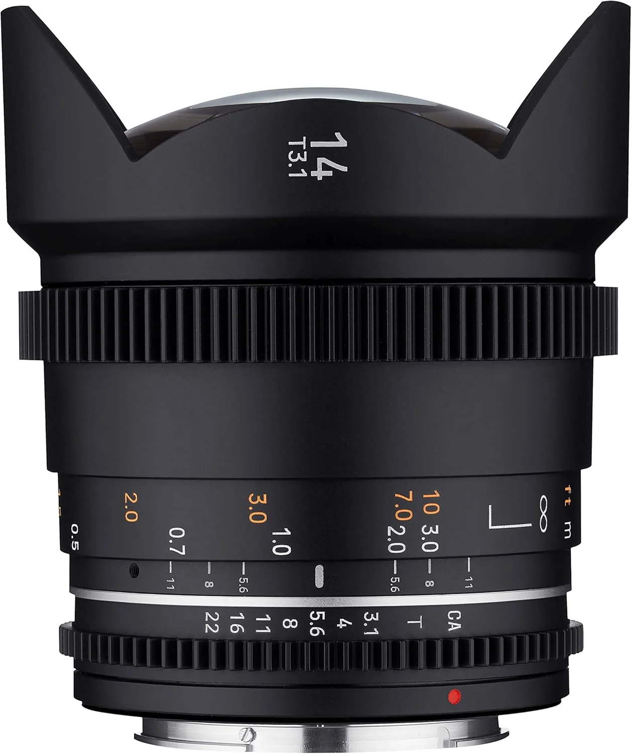 لنز ویدیویی 14mm T3.1 VDSLR MK2 با فوکوس دستی SAMYANG برای Canon لنز ویدیویی 14mm T3.1 VDSLR MK2 با فوکوس دستی SAMYANG برای Canon