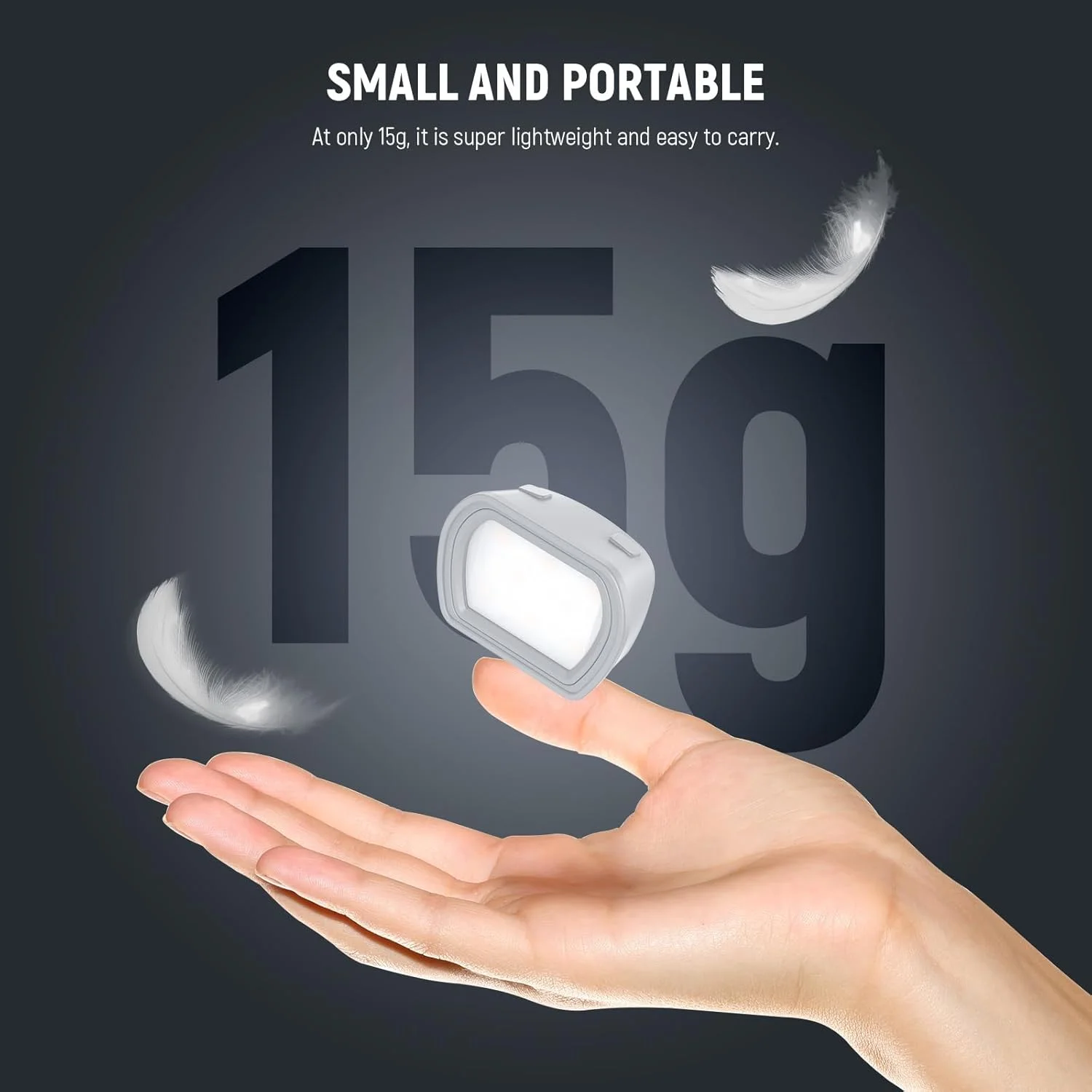 چراغ کمکی مغناطیسی NEEWER Basics (دو عددی) سازگار با دوربین گیمبال DJI OSMO Pocket 3، چراغ LED کوچک قابل شارژ USB C برای سلفی، ولاگ و ضبط ویدیو، مدل M21