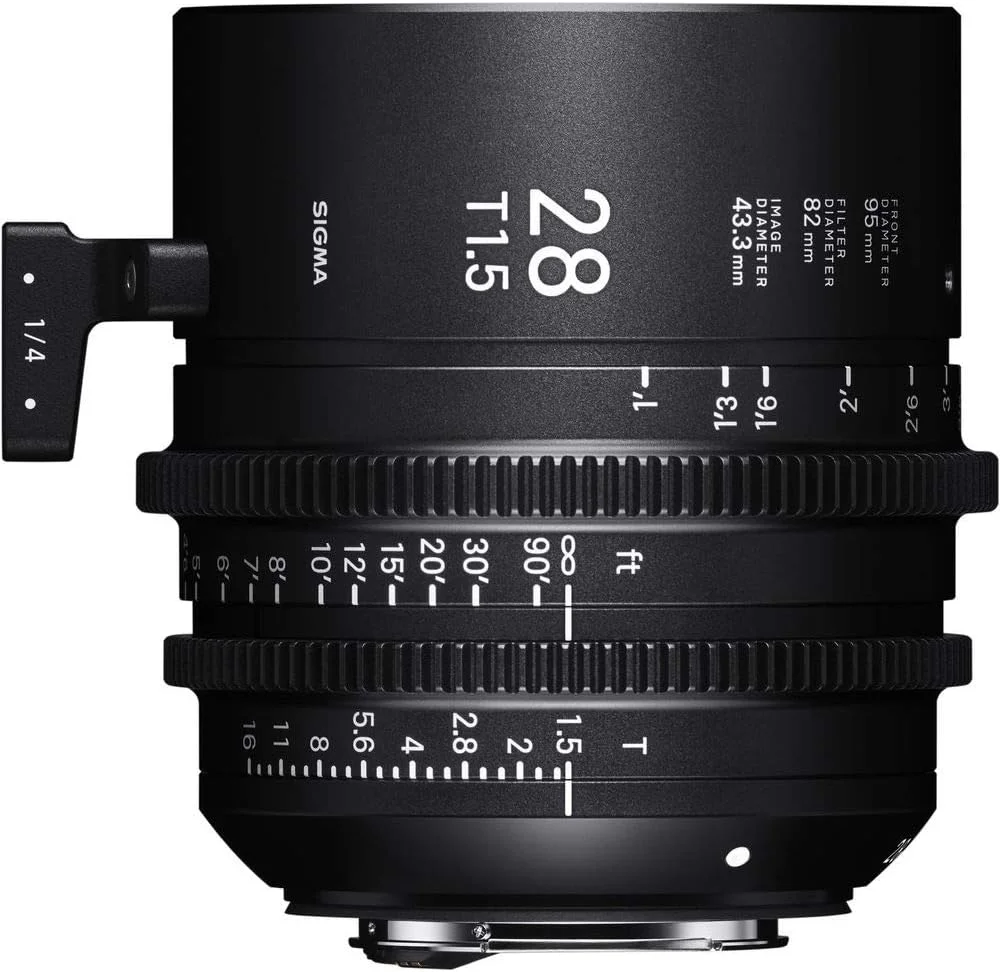 لنز سینمایی پرایم سریع سیگما 28mm T1.5 FF، فوتی، مانت Canon EF