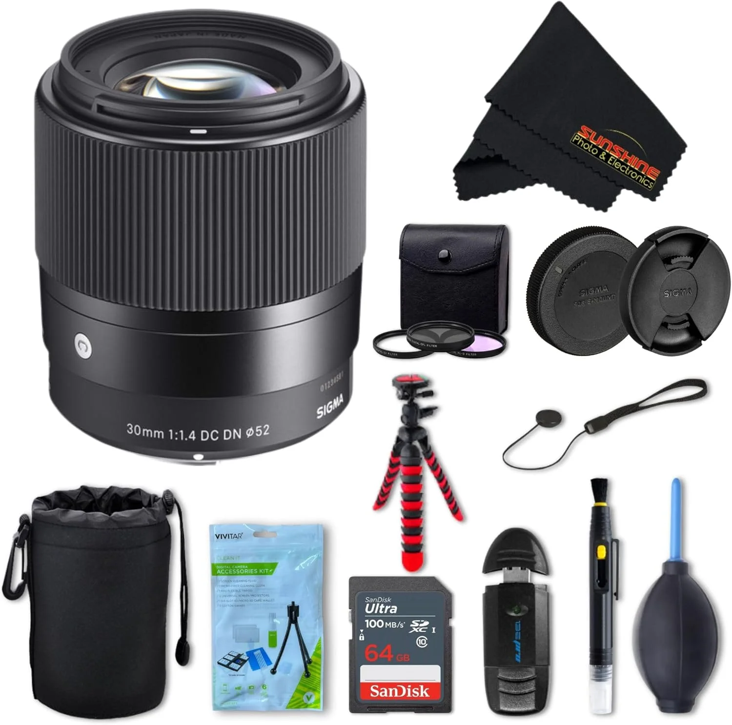 لنز سیگما 30mm f1.4 Contemporary DC DN برای Sony E به همراه بسته نرم افزاری Sunshine Photo Professional - 4 سال