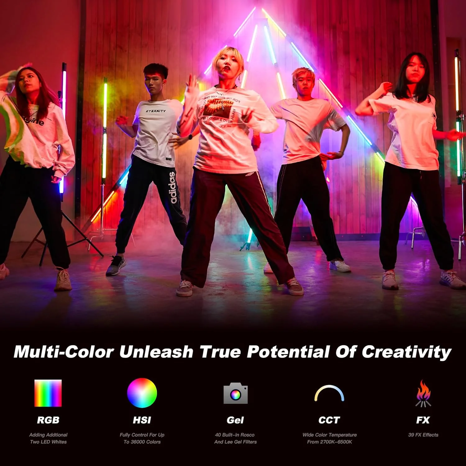 کیت دو عددی چراغ تیوب RGB گودکس مدل TL60