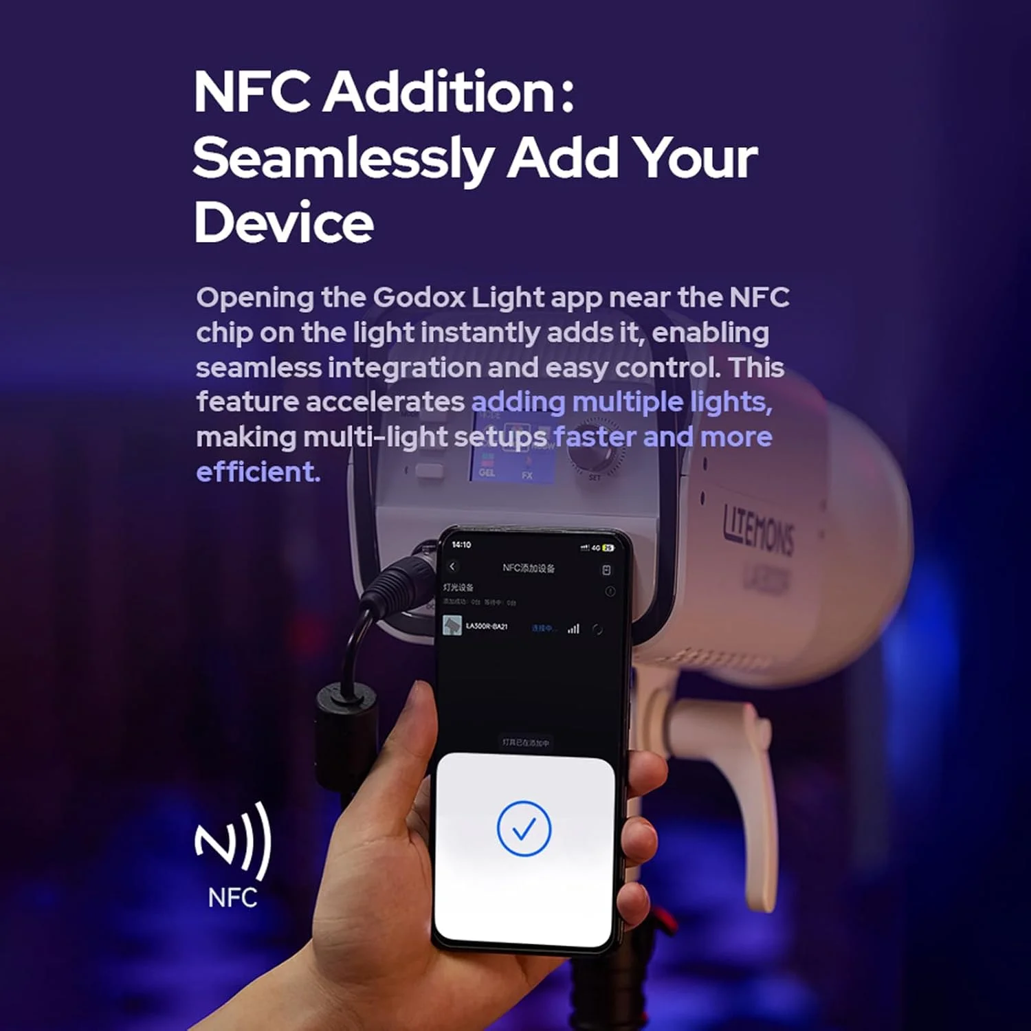 نور ویدئویی استودیویی RGB گودکس Litemons LA300R، چراغ LED عکاسی 330 وات، 1800-10000K CRI95+، مانت بوئنز، کنترل از طریق اپلیکیشن به همراه رفلکتور برای استودیوی خانگی، ولاگ، پخش زنده و عکاسی پرتره نور ویدئویی استودیویی RGB گودکس Litemons LA300R، چراغ LED عکاسی 330 وات، 1800-10000K CRI95+، مانت بوئنز، کنترل از طریق اپلیکیشن به همراه رفلکتور برای استودیوی خانگی، ولاگ، پخش زنده و عکاسی پرتره