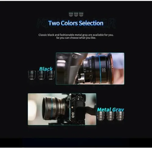 لنز سینمایی 55mm T1.2 S35 نایت واکر سیروئی (Leica L، مشکی)