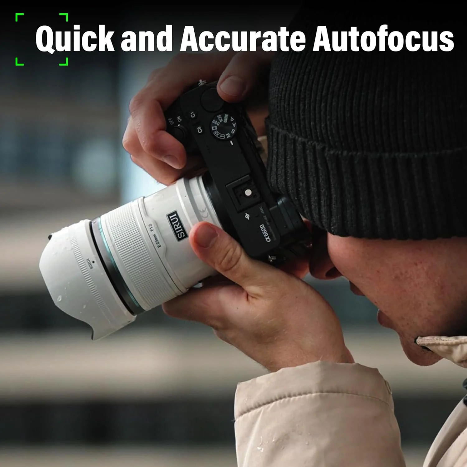 لنز فوکوس خودکار 23 میلی‌متری Sirui Sniper f/1.2 (سازگار با FUJI X، سفید)