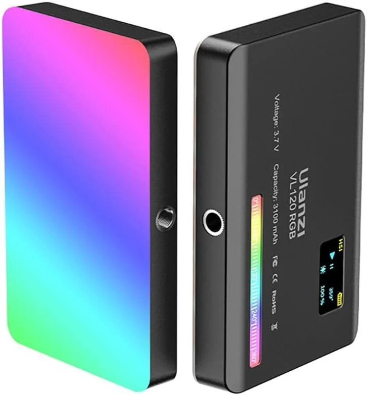 نور ال ای دی RGB مدل ULANZI VL120 - چراغ ال ای دی حرفه ای RGB 120 با قابلیت تغییر رنگ و تنظیم رنگ نور نور ال ای دی RGB مدل ULANZI VL120 - چراغ ال ای دی حرفه ای RGB 120 با قابلیت تغییر رنگ و تنظیم رنگ نور