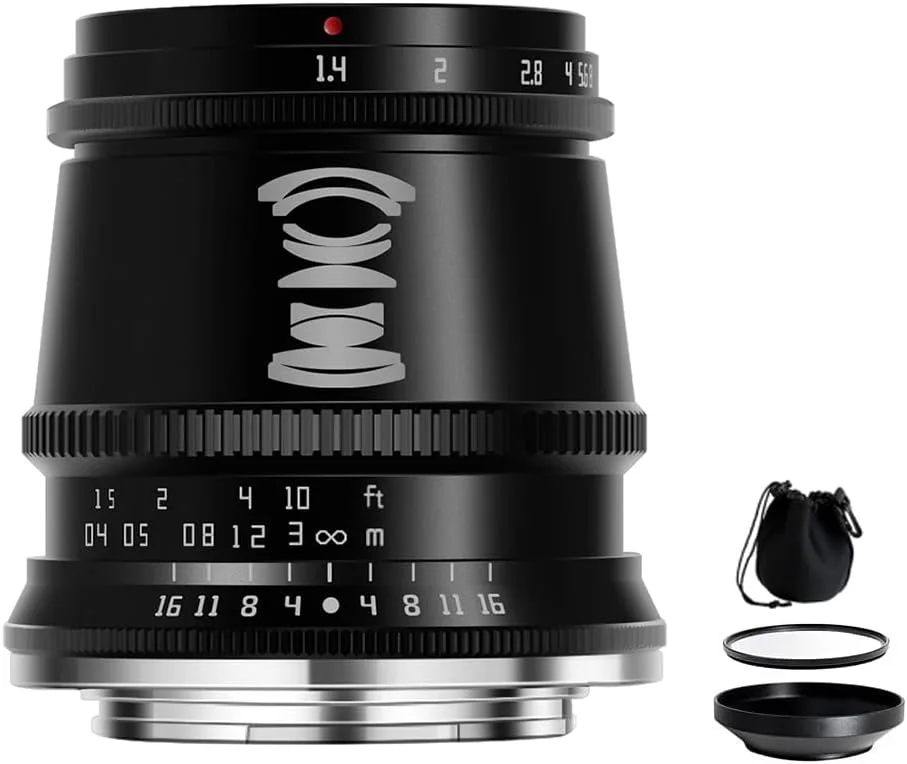 لنز پرایم 17mm F1.4 APS-C با دیافراگم باز و زاویه دید گسترده و فوکوس دستی TTArtisan برای دوربین های نیکون با مانت Z مدل های Z5 Z6 Z7 ZFC Z6II Z7II - مشکی