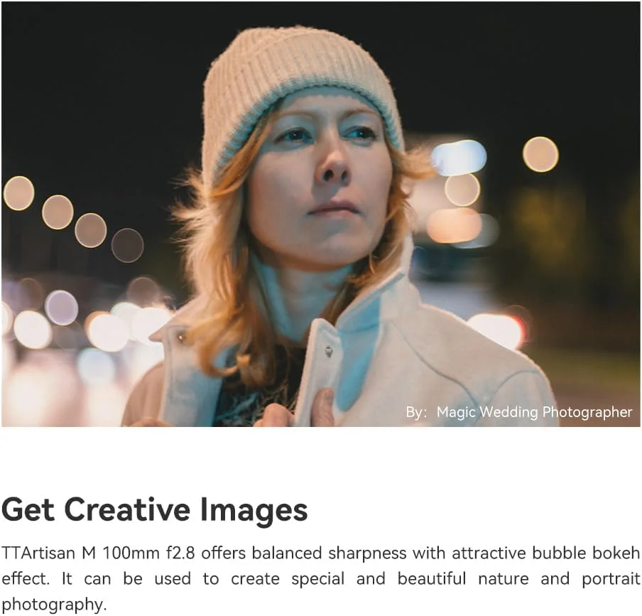 لنز دوربین 100mm F2.8 فول فریم TTARTISAN سازگار با دوربین های مانت M لایکا M2, M2, M4, 5, M6, M8, M9, M9P, M10, M0P, M0R, M11, M1P, M262