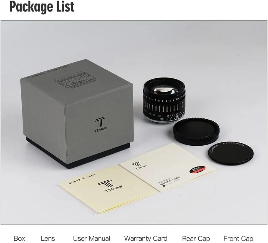 لنز زاویه باز 35 میلی متری TTARTISAN با دهانه F1.4 APS-C و مانت Sony E - مشکی