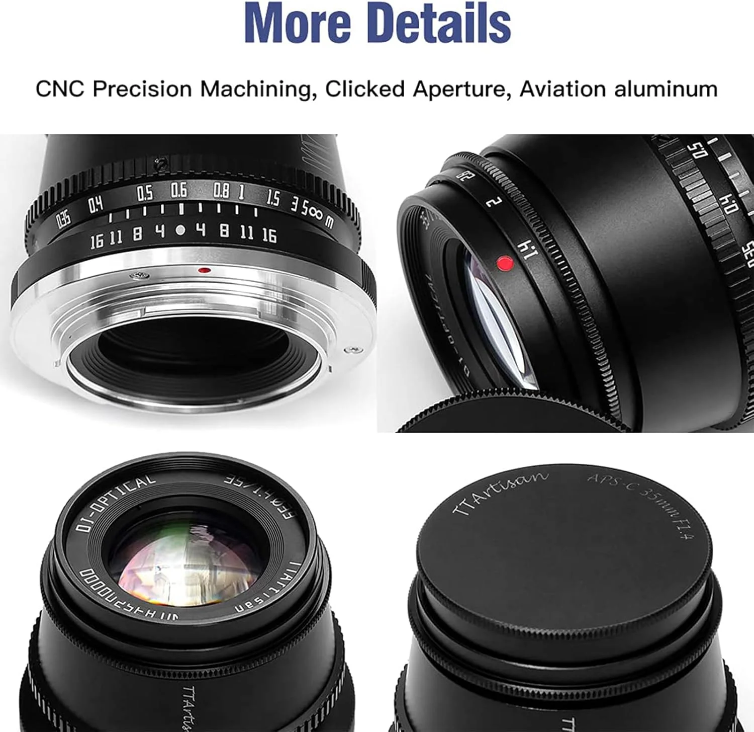 لنز ۳۵ میلی‌متری F1.4 APS-C M43 با فوکوس دستی TTArtisan برای دوربین‌های نیکون با مانت Z مانند Z50