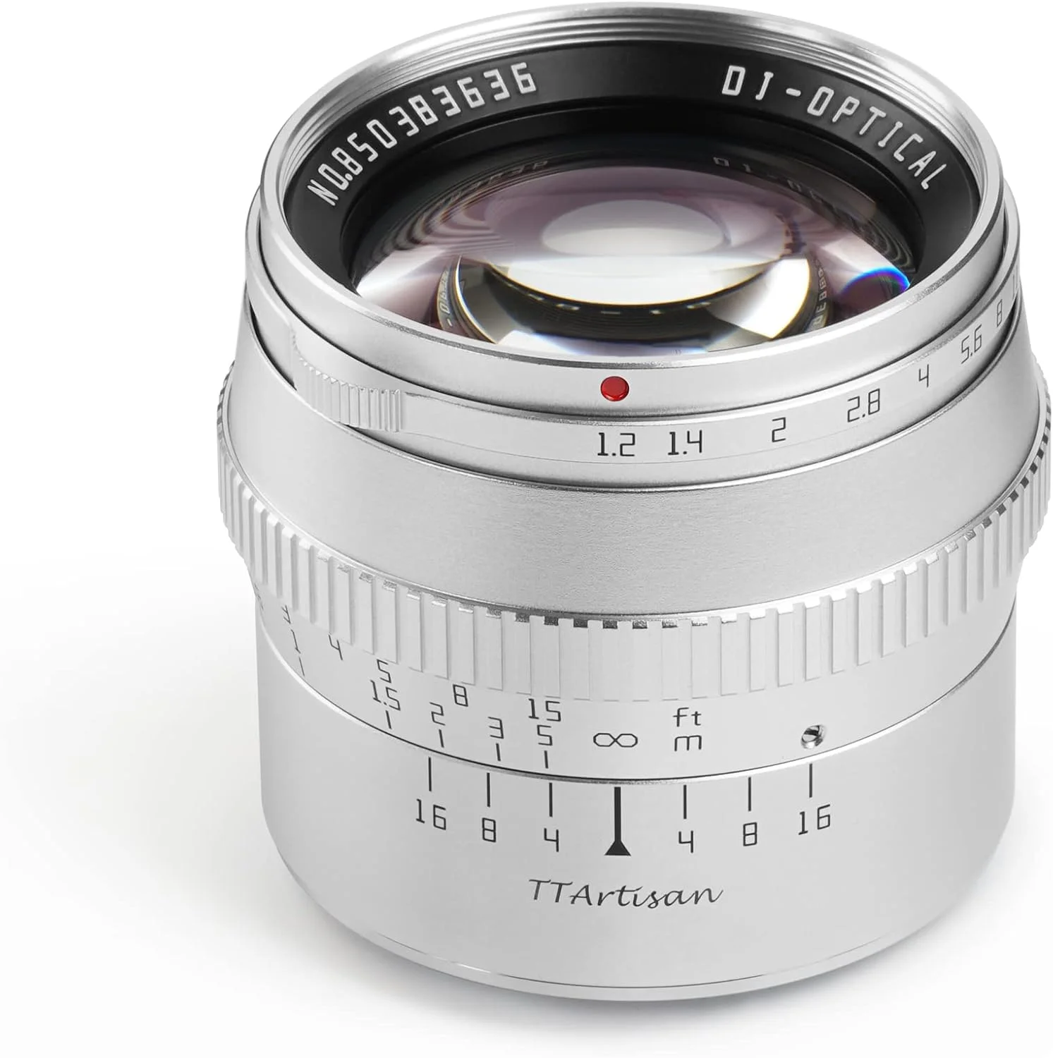 لنز 50mm F1.2 APS-C با فوکوس دستی و دیافراگم باز TTArtisan برای دوربین های فوجی فیلم Fujifilm X مانت نقره ای X-A10 X-A3 X-A5 X-H1 X-T2 X-T3 X-T10 X-T20 X-T100 X-PRO2 X-PRO3 X-E1 X-E2 X-E2S