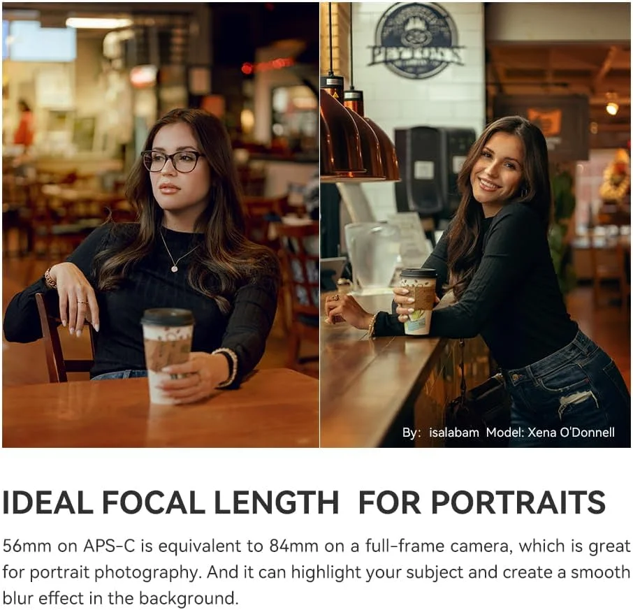 لنز پرایم 56mm F1.8 با فوکوس خودکار TTArtisan با مانت Z برای دوربین های دیجیتال بدون آینه APS-C سازگار با Z50 ZFC Z30 حالت APS-C: Z5 Z6 Z7 Z6II Z7II Z9 Z8 ZF (مانت Z) لنز پرایم 56mm F1.8 با فوکوس خودکار TTArtisan با مانت Z برای دوربین های دیجیتال بدون آینه APS-C سازگار با Z50 ZFC Z30 حالت APS-C: Z5 Z6 Z7 Z6II Z7II Z9 Z8 ZF (مانت Z)