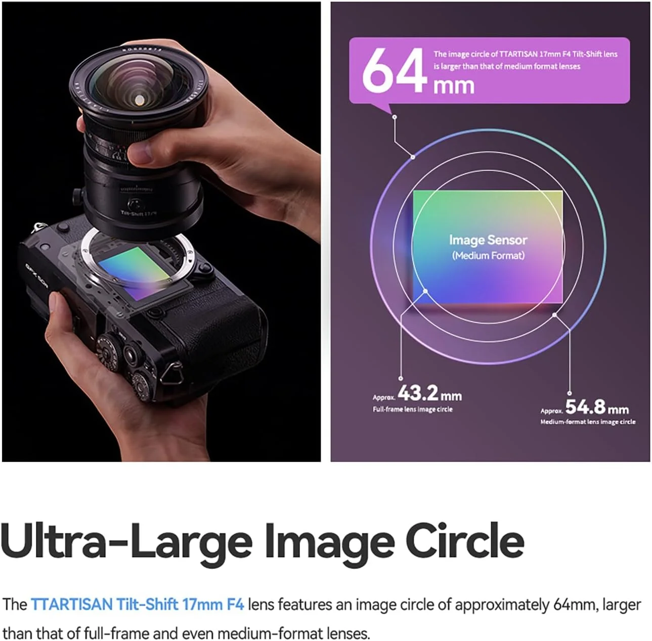 لنز پرایم 17mm f/4 تيلت-شيفت TTARTISAN با مانت E و فوکوس دستی