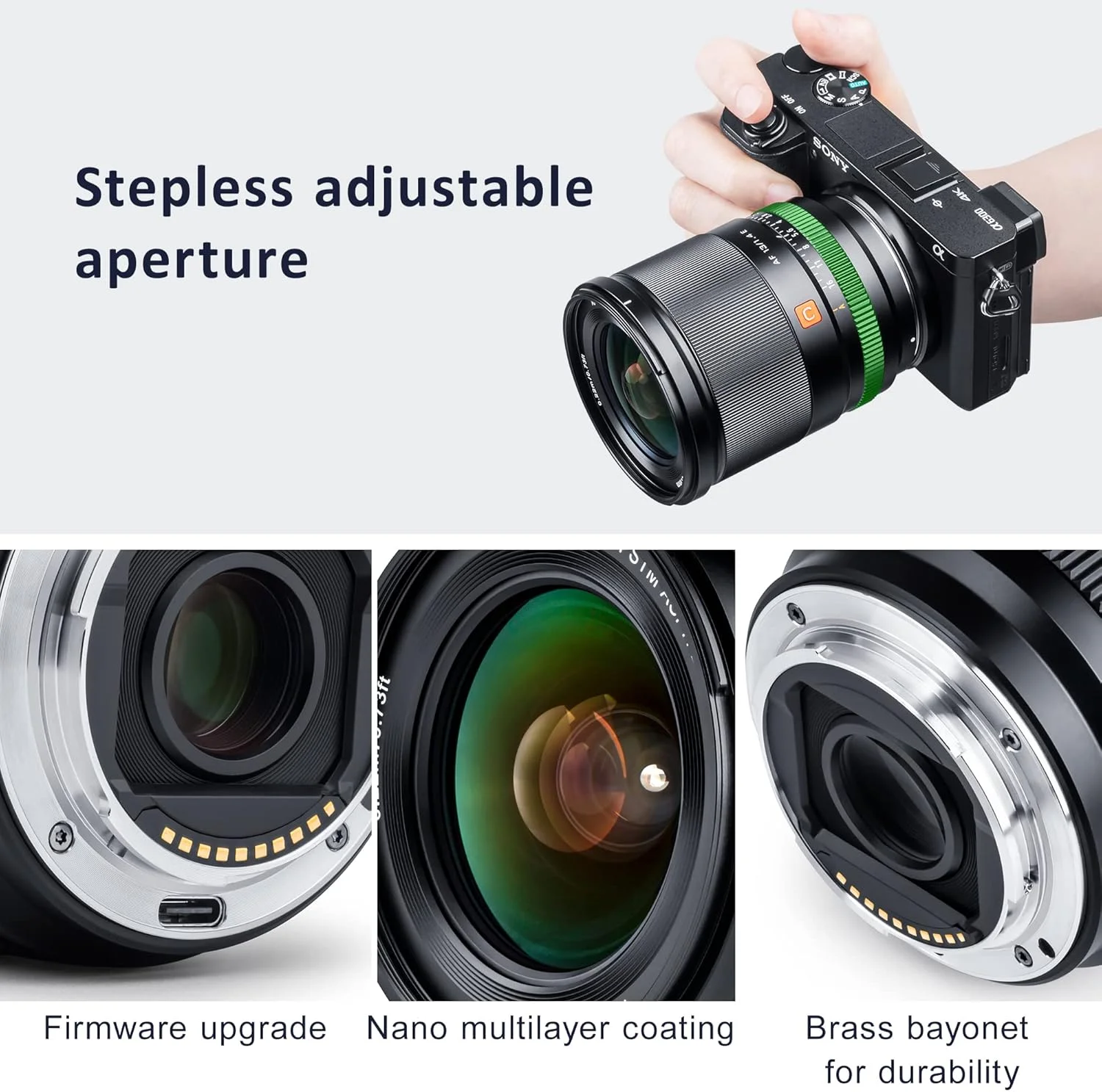 لنز ۱۳mm F1.4 ویلتراکس، لنز پرایم سوپر واید انگل APS-C برای دوربین های بدون آینه Sony با مانت e مدل های ZV-E10 a600 a6600 a6100 a6000 a7 لنز ۱۳mm F1.4 ویلتراکس، لنز پرایم سوپر واید انگل APS-C برای دوربین های بدون آینه Sony با مانت e مدل های ZV-E10 a600 a6600 a6100 a6000 a7