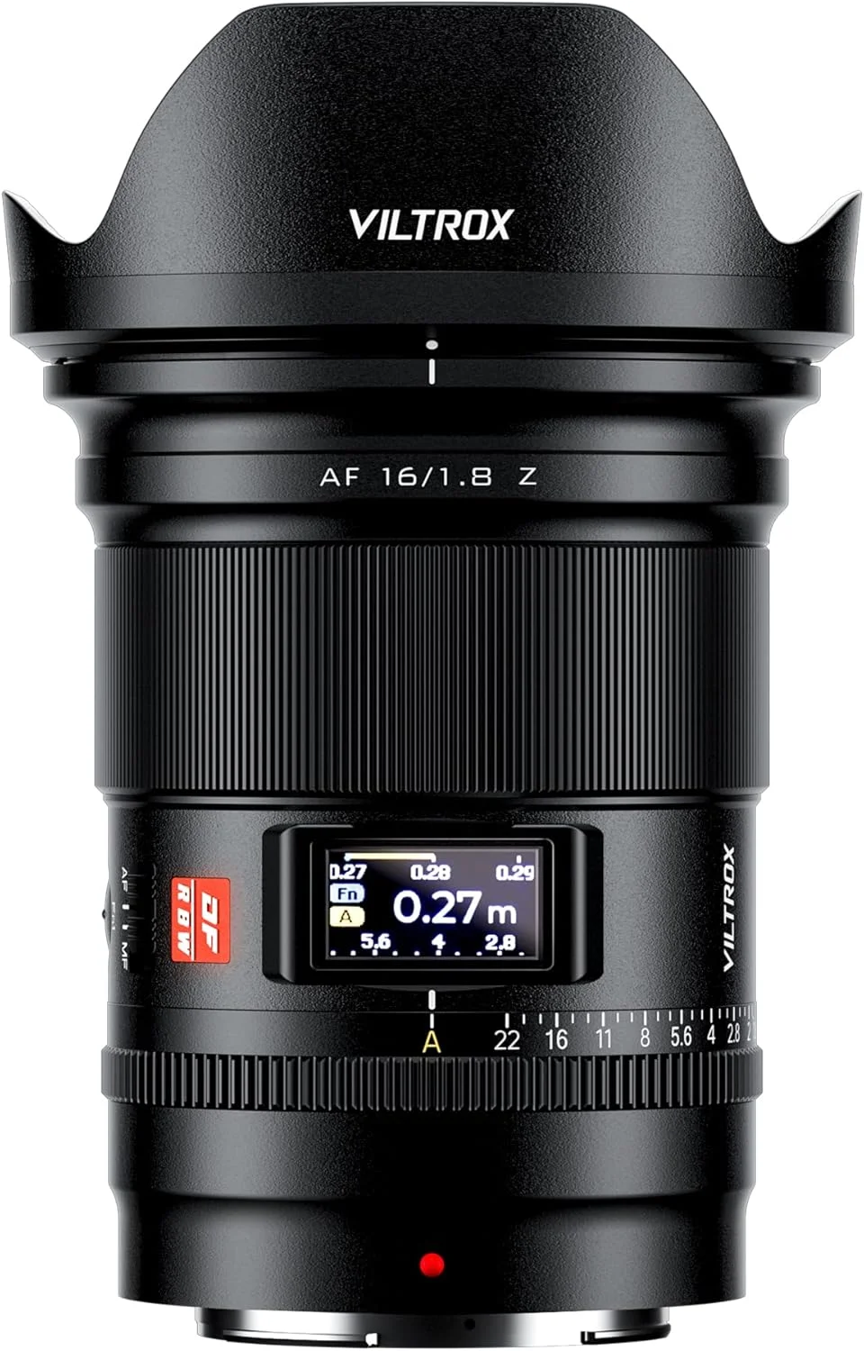 لنز فول فریم 16mm F1.8 Z ویلتراکس با مانت Nikon Z، لنز زاویه باز 16mm F/1.8 Z با صفحه نمایش LCD داخلی برای Nikon Z Mount Z7 Z7ii Z8 Z8ii Z9 Zf Z30 Z50 Zfc