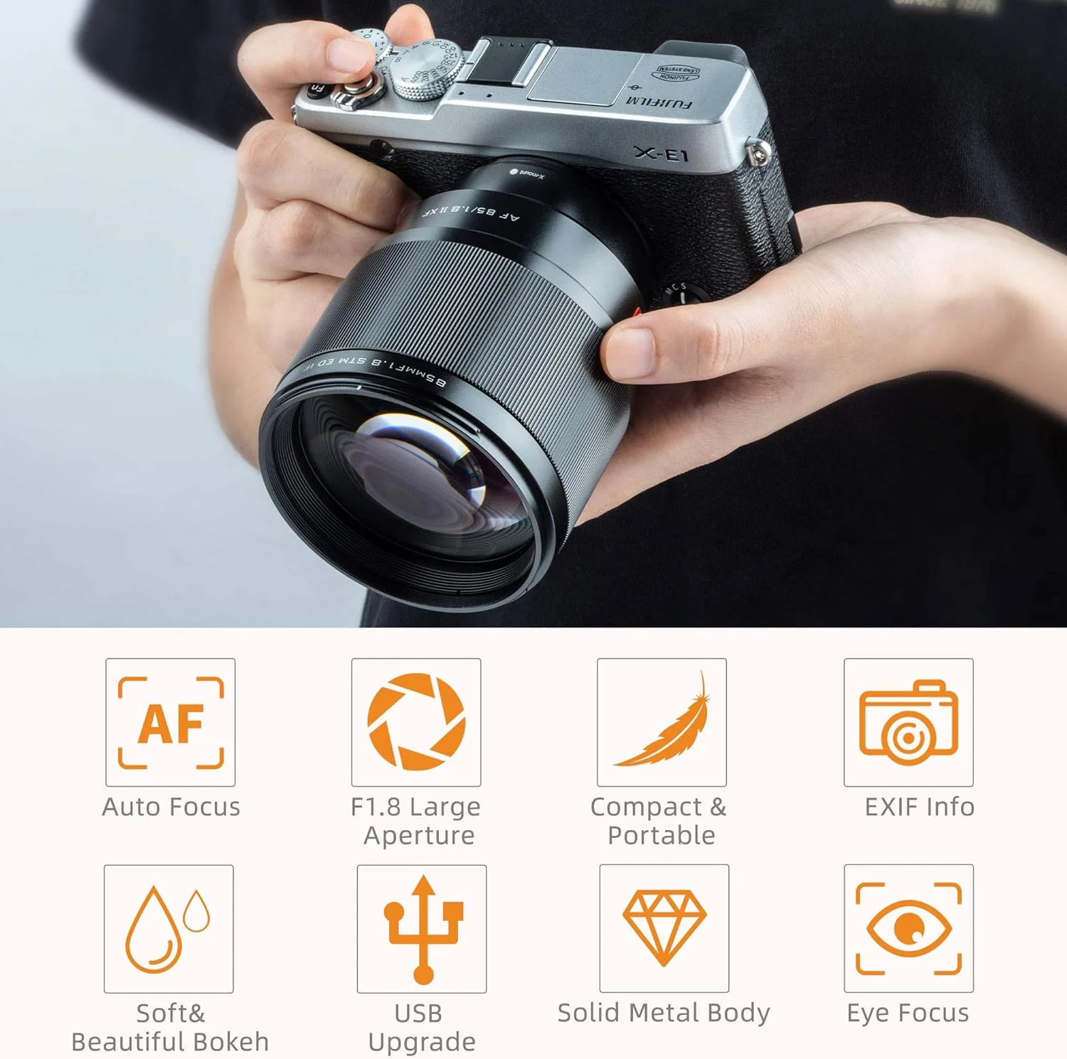 لنز 85mm f1.8 ویلتراکس با فوکوس ثابت و دهانه AF اتوماتیک برای دوربین فوجی فیلم سری X لنز 85mm f1.8 ویلتراکس با فوکوس ثابت و دهانه AF اتوماتیک برای دوربین فوجی فیلم سری X