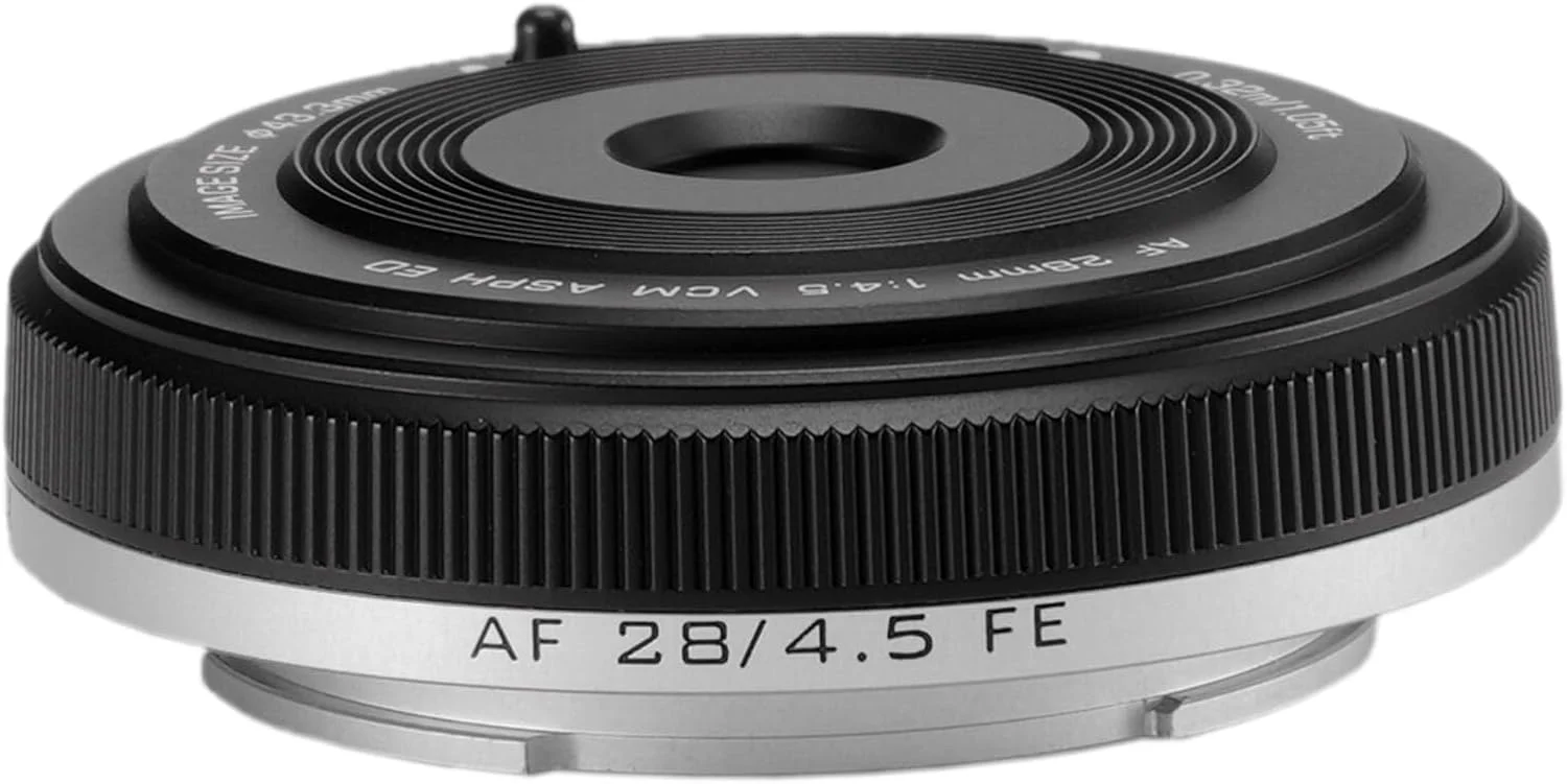 لنز پنکیکی 28mm F4.5 ویلتراکس برای Sony E - لنز پرایم واید انگل فول فریم فوق العاده نازک با فوکوس خودکار لنز پنکیکی 28mm F4.5 ویلتراکس برای Sony E - لنز پرایم واید انگل فول فریم فوق العاده نازک با فوکوس خودکار