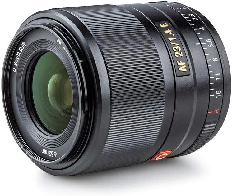 لنز پرایم 23mm F1.4 ویلتراکس AF23/1.4E با دیافراگم بزرگ، فوکوس خودکار/دستی، سازگار با دوربین های APS-C سونی E-mount مدل A6000 A6300 A6600