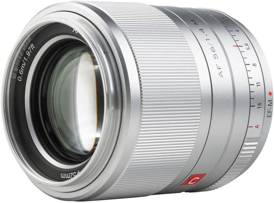 لنز پرایم 56mm F1.4 Stm با فوکوس خودکار Viltrox، مناسب برای عکاسی پرتره و سازگار با دوربین‌های Canon Eos M-Mount مدل‌های M10 M100 M200 M3 M5 M50 M6 M6Ⅱ
