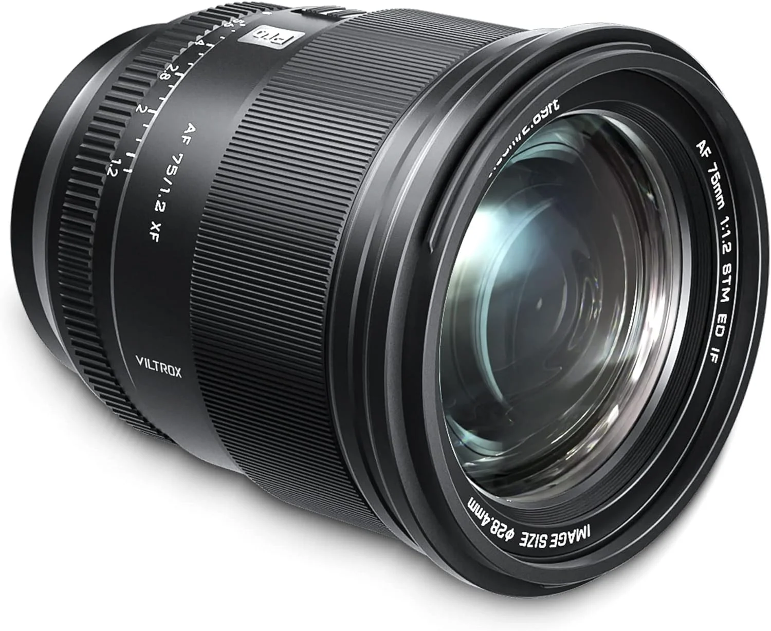 لنز پرایم 75mm f/1.2 VILTROX PRO با مانت Fuji X و دهانه f1.2 APS-C برای دوربین های Fujifilm X Mount مدل های X-T5 X-H2 X-H2S X-T30 II X-T4