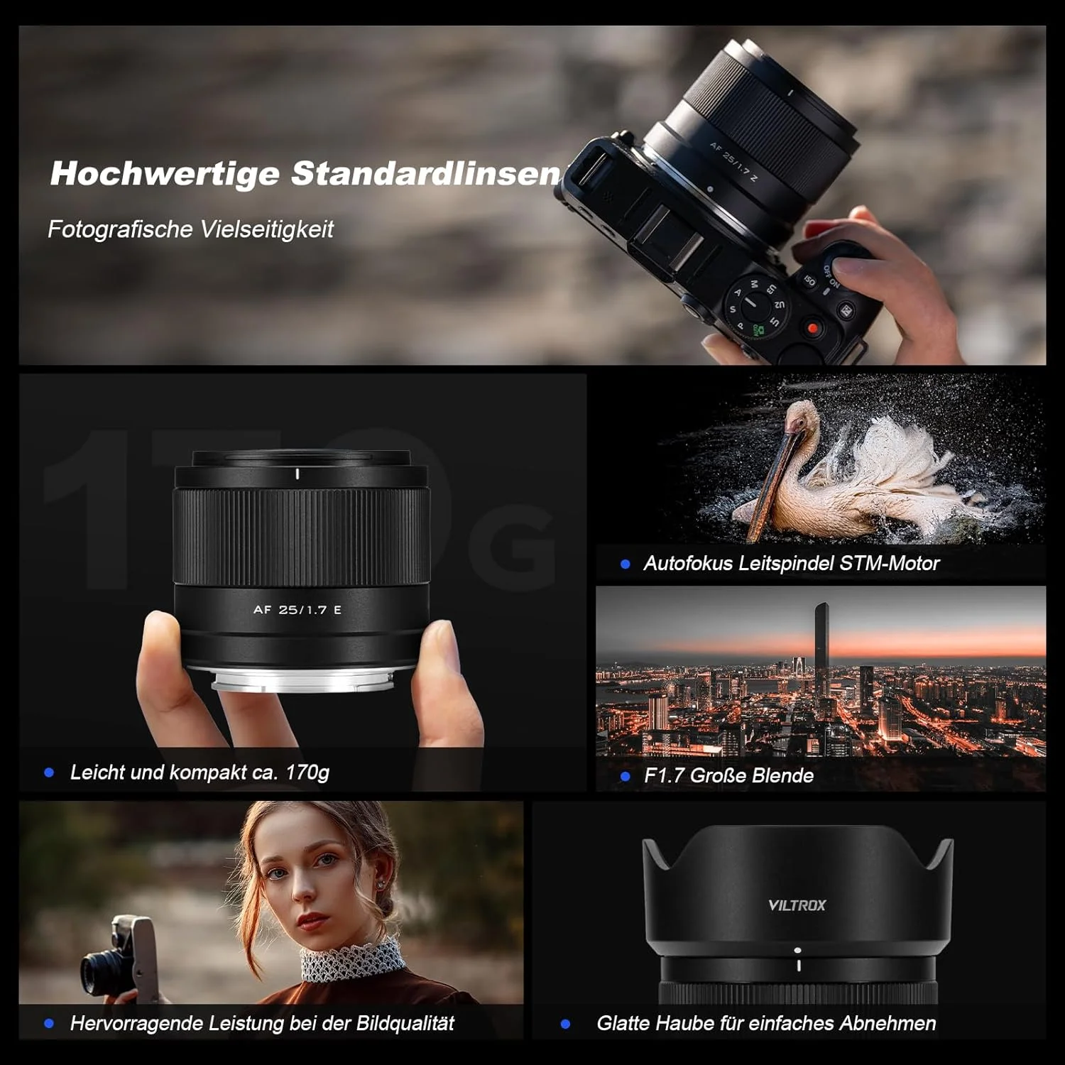 لنز ویلتراکس 25mm F1.7 Air XF، لنز پرایم با دهانه باز و مانت X، فوکوس خودکار، مناسب دوربین های فوجی فیلم
