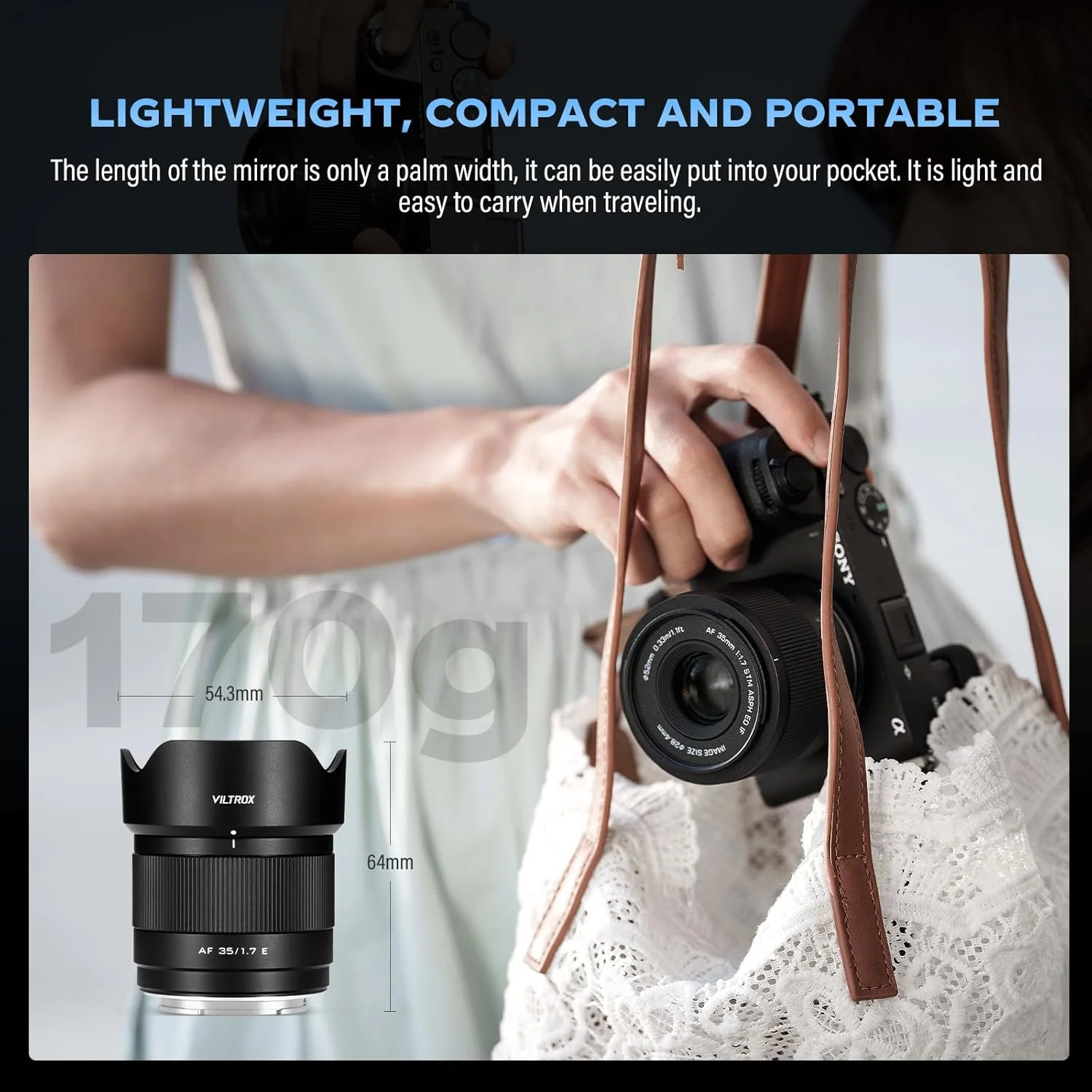 لنز ویلتراکس 35mm F1.7 XF با مانت X و فوکوس خودکار F/1.7، مناسب برای لنزهای پرایم با دیافراگم بزرگ APS-C برای Fujifilm X-T1 X-T10 X-T2 X-T20 X-T3 X-T4 X-T100 X-T200 X-T30 X-PRO02 XS10 XS20