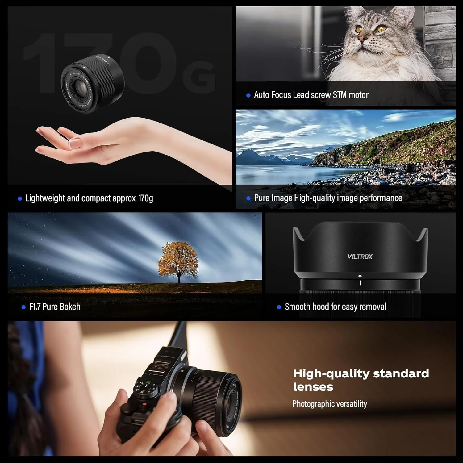 لنز ویلتراکس 35mm F1.7 XF با مانت X و فوکوس خودکار F/1.7، مناسب برای لنزهای پرایم با دیافراگم بزرگ APS-C برای Fujifilm X-T1 X-T10 X-T2 X-T20 X-T3 X-T4 X-T100 X-T200 X-T30 X-PRO02 XS10 XS20