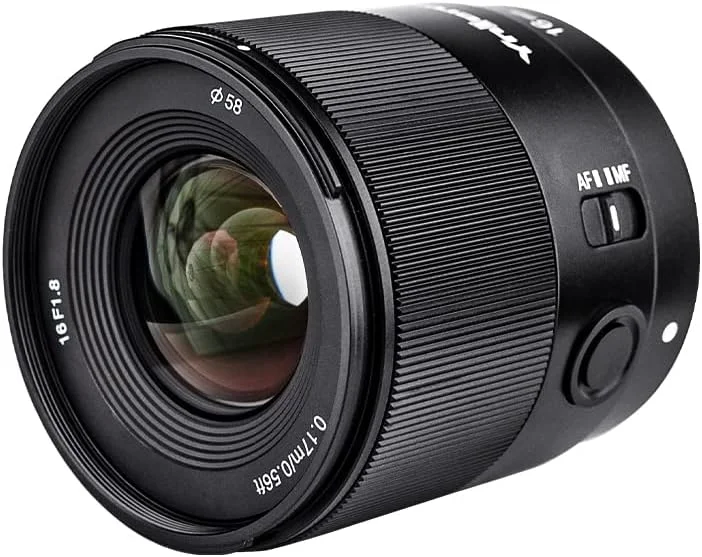 لنز واید انگل پرایم واید یونگنو YN16mm F1.8 DA DSM با فوکوس خودکار و دیافراگم بزرگ F1.8 برای دوربین های بدون آینه Sony E-Mount با سنسور APS-C