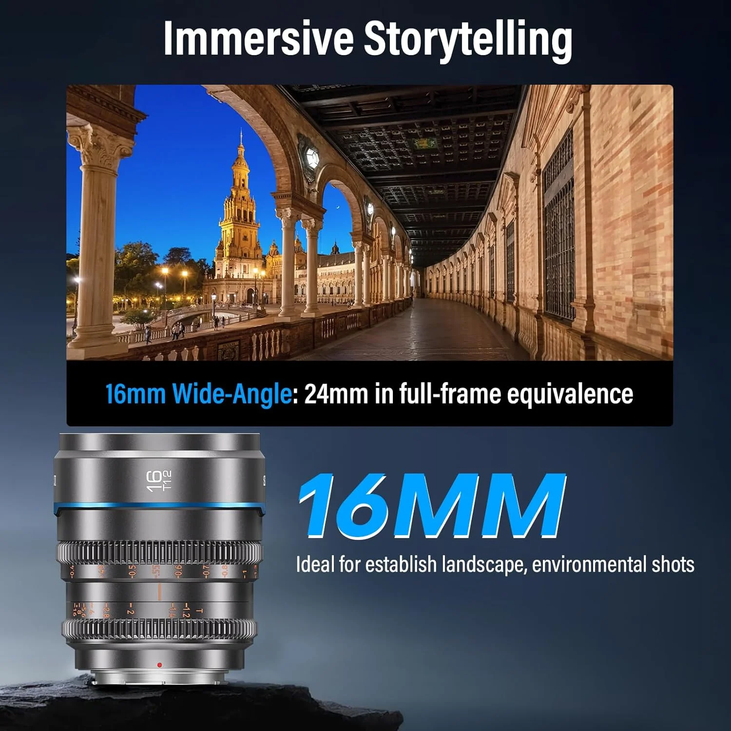 لنز سینمایی 16 میلیمتری با فوکوس دستی SIRUI Night Walker، لنز پرایم واید انگل با دیافراگم بزرگ T1.2 و فریم S35 برای دوربینهای با مانت RF، برای RED Komodo, R7, R10, C70, R50 (MS16R-G، مانت RF، خاکستری متالیک) لنز سینمایی 16 میلیمتری با فوکوس دستی SIRUI Night Walker، لنز پرایم واید انگل با دیافراگم بزرگ T1.2 و فریم S35 برای دوربینهای با مانت RF، برای RED Komodo, R7, R10, C70, R50 (MS16R-G، مانت RF، خاکستری متالیک)