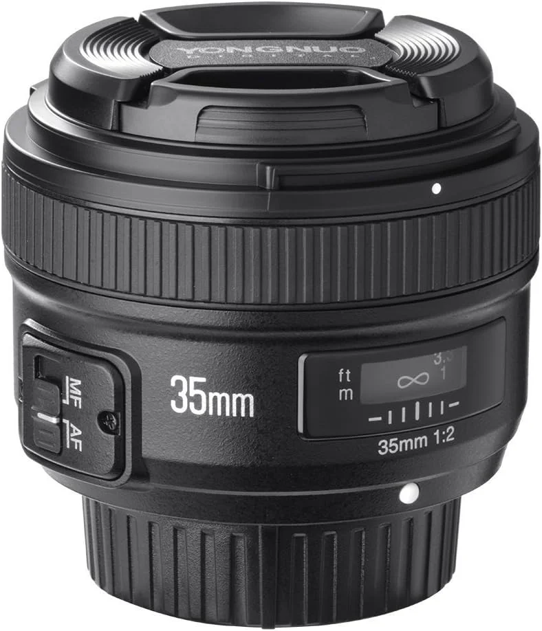 لنز پرایم واید انگل ۳۵ میلیمتری YONGNUO YN35 F2.0 با دیافراگم بزرگ، فوکوس خودکار و دستی AF MF برای دوربینهای DSLR نیکون + پخشکننده فلاش WINGONEER لنز پرایم واید انگل ۳۵ میلیمتری YONGNUO YN35 F2.0 با دیافراگم بزرگ، فوکوس خودکار و دستی AF MF برای دوربینهای DSLR نیکون + پخشکننده فلاش WINGONEER