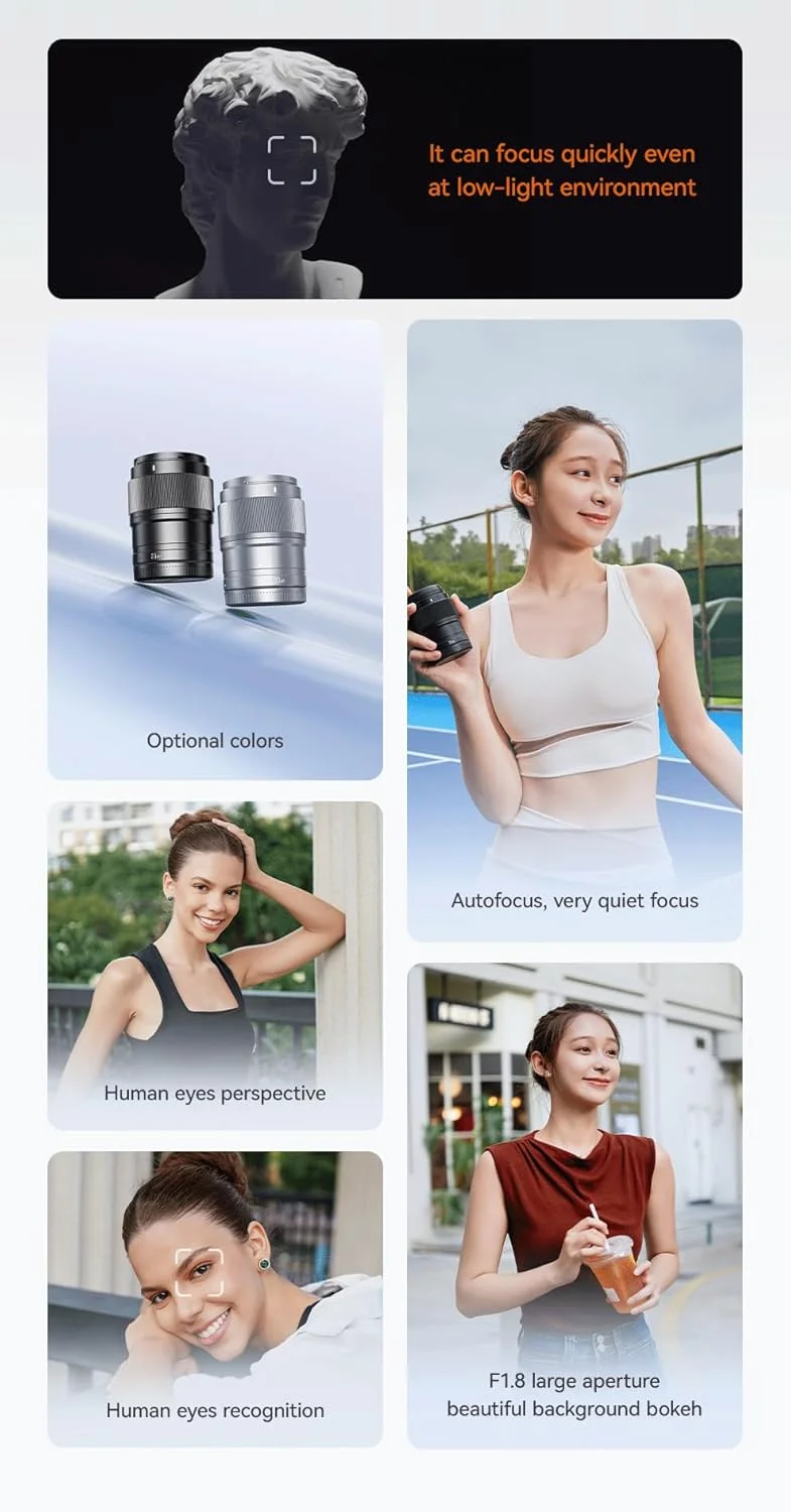 لنز 35 میلیمتری YONGNUO F1.8 Art با فوکوس خودکار برای مانت Sony E مشکی، لنز پرایم استاندارد APS-C برای دوربینهای بدون آینه سونی لنز 35 میلیمتری YONGNUO F1.8 Art با فوکوس خودکار برای مانت Sony E مشکی، لنز پرایم استاندارد APS-C برای دوربینهای بدون آینه سونی