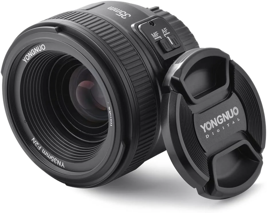 لنز یونگنو YN35mm F2N 1:2 AF/MF واید انگل ثابت/پرایم با فوکوس خودکار برای دوربین های DSLR نیکون LF758