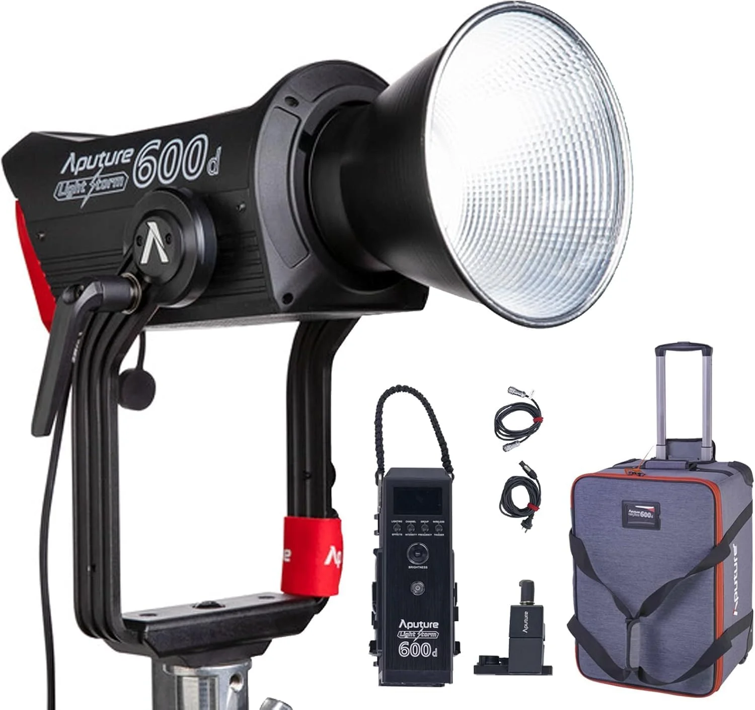 نور ویدئویی Aputure 600D، نور ویدئویی LED COB با توان 600 وات و نور روز 5600K (V-Mount)، 100000 لوکس در 1 متر با جلوه‌های نورپردازی، پشتیبانی از کنترل برنامه برای استودیو، فیلمبرداری ویدئویی، بازی، پخش (LS 600D)