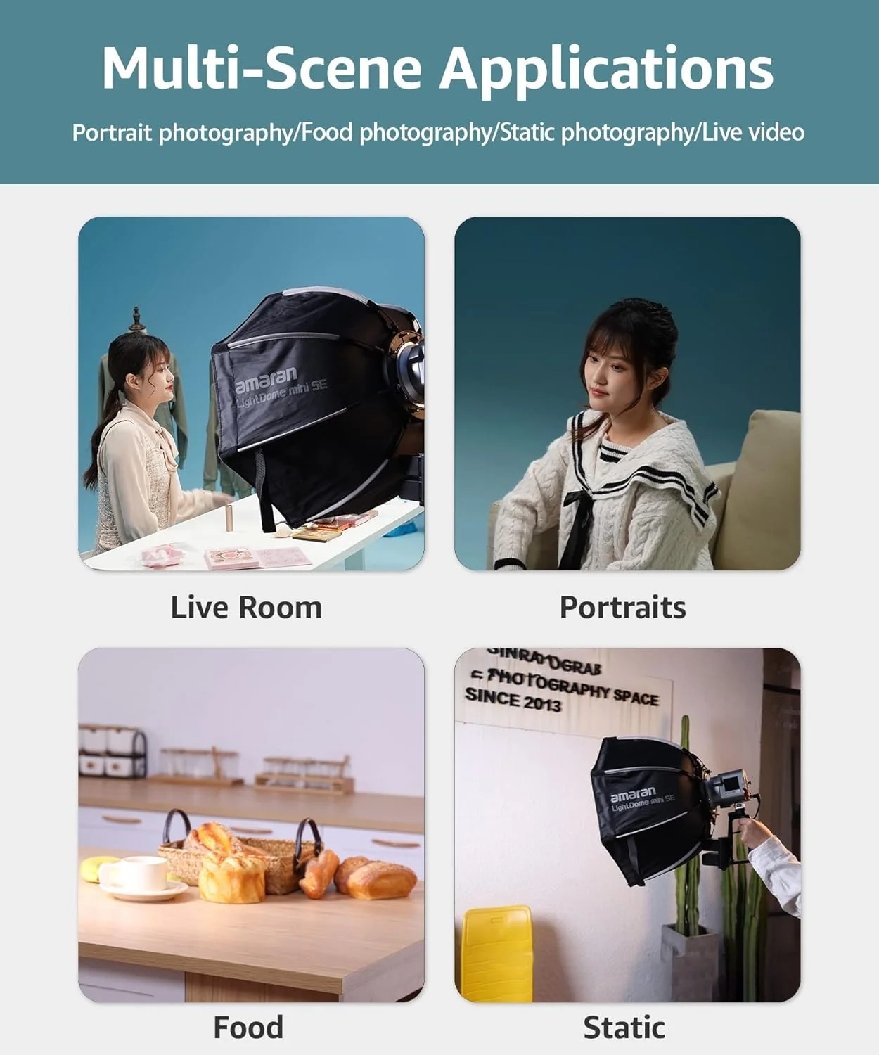 نور یکنواخت مونو لایت Aputure Amaran 60d S برای عکاسان و استودیو - منبع نور LED نقطه ای، 65 وات 5.600K نور ویدئویی، پشتیبانی از باتری، کنترل برنامه، بلوتوث 5.0 مش، مانت بوئنز نور یکنواخت مونو لایت Aputure Amaran 60d S برای عکاسان و استودیو - منبع نور LED نقطه ای، 65 وات 5.600K نور ویدئویی، پشتیبانی از باتری، کنترل برنامه، بلوتوث 5.0 مش، مانت بوئنز