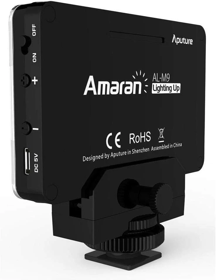 چراغ ال ای دی کوچک Aputure AL-M9 Amaran با 9 لامپ SMD و روشنایی قابل تنظیم - مشکی