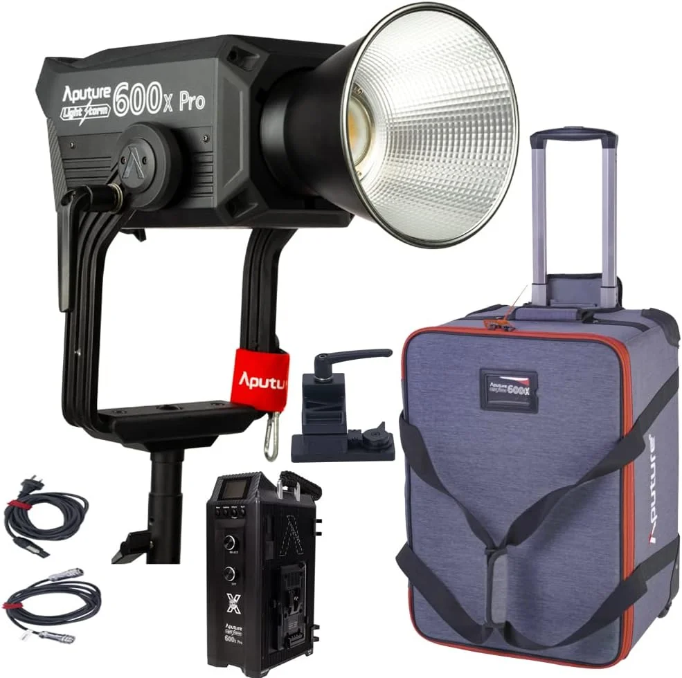نور ویدئویی ال ای دی دو رنگ Aputure 600x Pro Aputure Light Storm LS 600X Pro 600W با دمای رنگ متغیر 2700K~6500K و کنترل از طریق اپلیکیشن به همراه 9 افکت نوری (V-Mount)