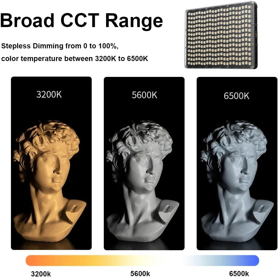 پنل نور LED دو رنگ Aputure Amaran P60x، CRI95+ TLCI 97+ 3200-6500K 60W، پشتیبانی از کنترل برنامه Sidus Link، منبع تغذیه AC/DC، صفحه نمایش OLED، دارای 4 جلوه نورپردازی داخلی