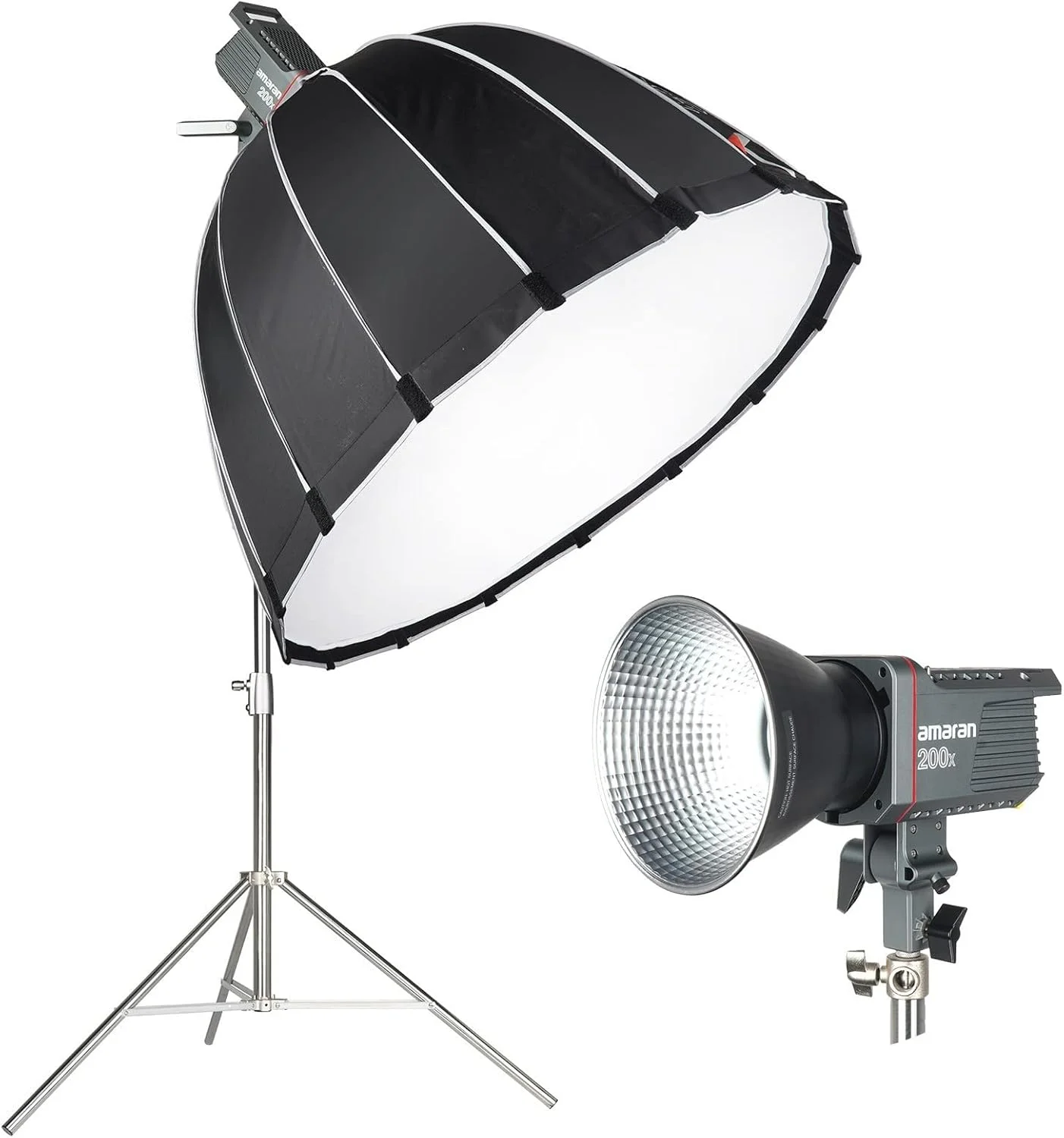 نور ویدئویی LED توازنه شده با نور روز Aputure 600d Aputure Light Storm V-Mount 600W 5600K با 98,500 لوکس در 1 متر با بازتابنده و 8 جلوه نوری داخلی