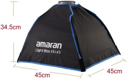 نرم باکس مربعی 4545 Aputure، 45x45 سانتی متر، مانت Bowens استاندارد برای Amaran 60x/60d/100d/200d/100x/200x