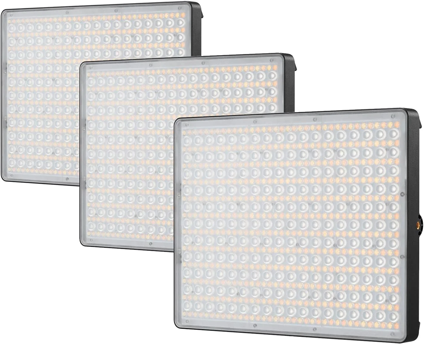 کیت نور ویدئویی پنل ال ای دی RGBWW سه تایی Aputure Amaran P60C، توان 60 وات، دو رنگ 2500K-7500K، CRI95+/TLCI 96+، 5900 لوکس در 1 متر با سافت باکس تاشو، کنترل از طریق اپلیکیشن