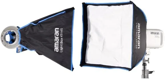 نرم باکس مربعی 4545 Aputure، 45x45 سانتی متر، مانت Bowens استاندارد برای Amaran 60x/60d/100d/200d/100x/200x