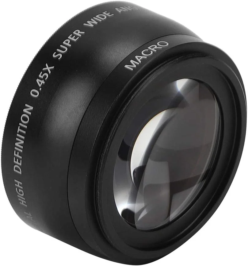 لنز ماکرو زاویه باز 0.45X با قطر 55 میلی‌متر، لنز زاویه باز جهانی 55 میلی‌متری، مناسب برای تمامی لنزهای دوربین با قطر 55 میلی‌متر