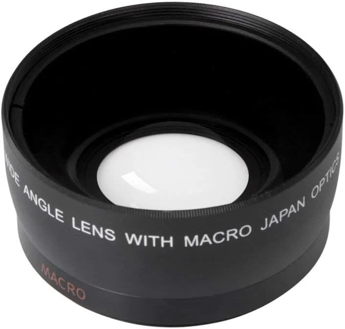 لنز واید انگل 58 میلی‌متری 0.45X با قابلیت ماکرو برای دوربین‌های کانن D550 D500 D600 D1000 با کیفیت HD