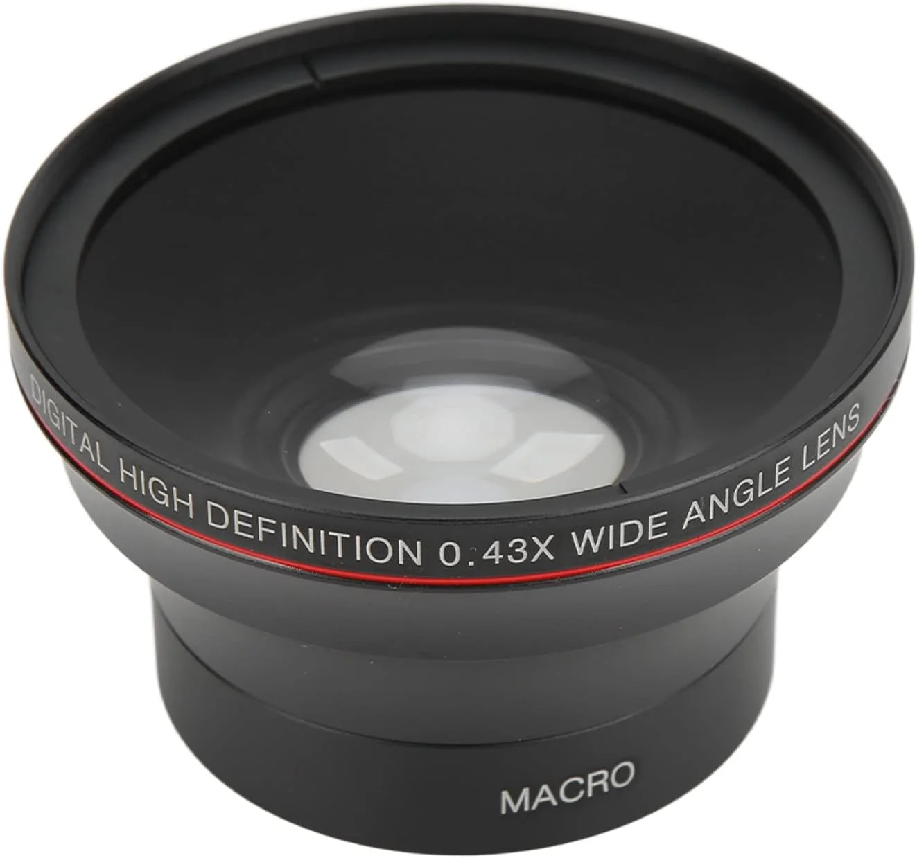 لنز زاویه باز 52 میلی‌متری 0.43X آلیاژ آلومینیوم با لنز ماکرو برای عکاسی منظره