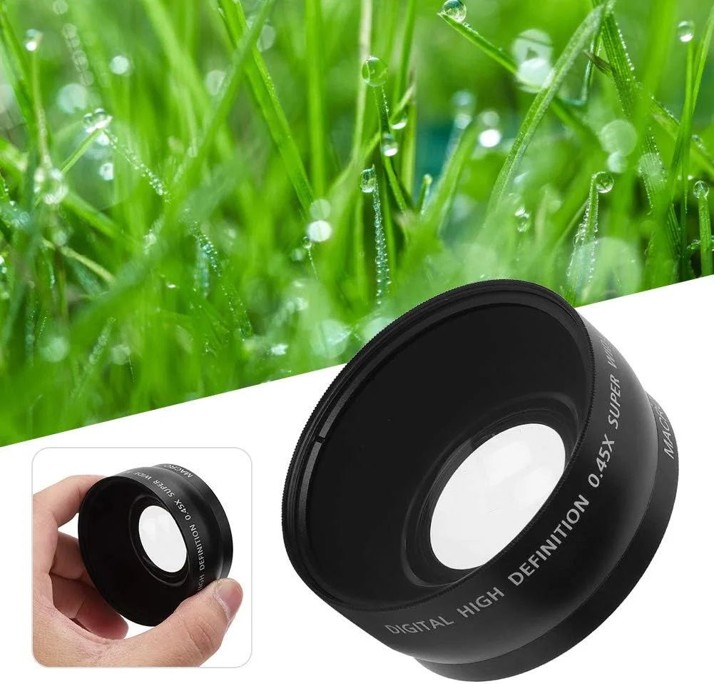 لنز ماکرو زاویه باز 0.45X با قطر 55 میلی‌متر، لنز زاویه باز جهانی 55 میلی‌متری، مناسب برای تمامی لنزهای دوربین با قطر 55 میلی‌متر