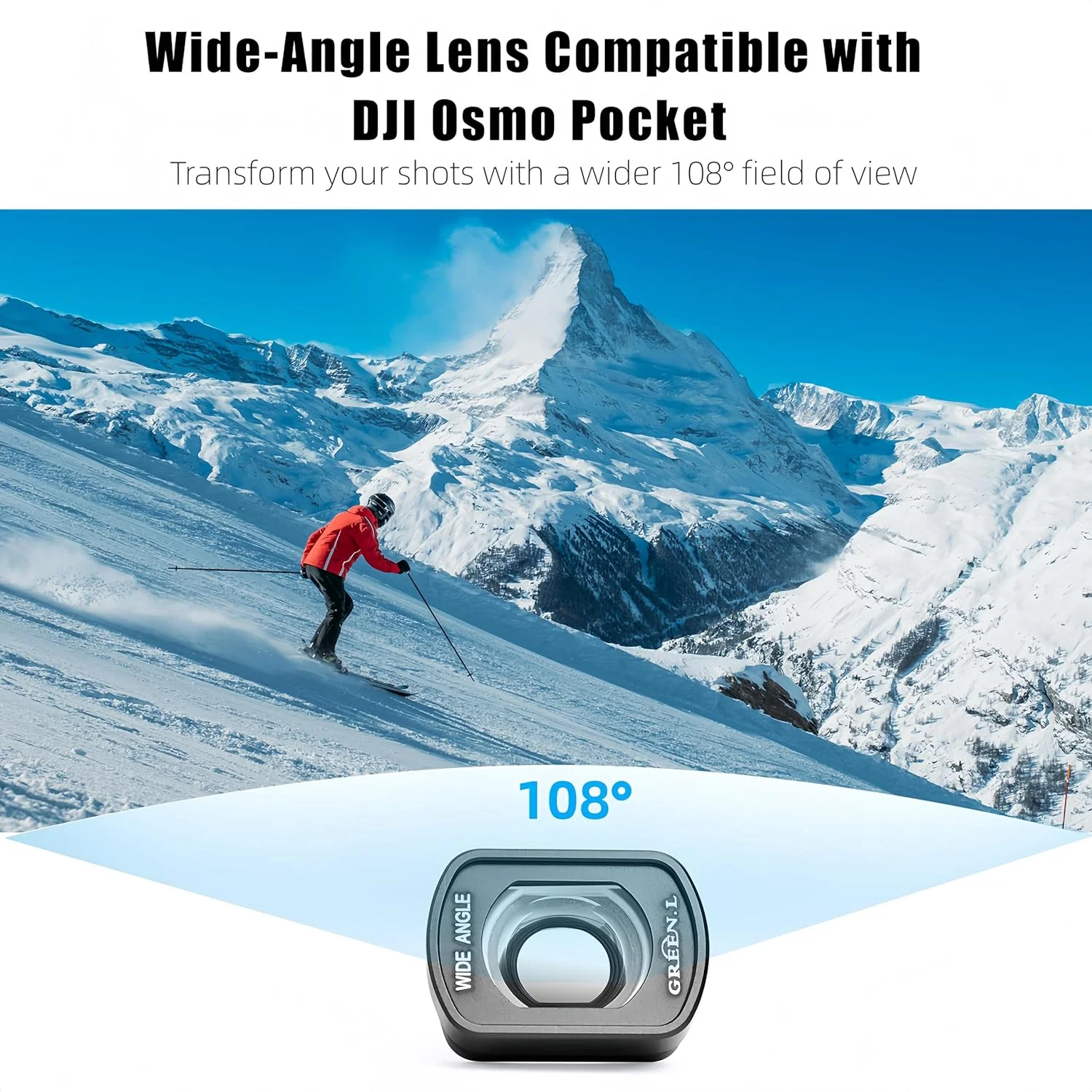 لنز واید انگل 0.75X سازگار با DJI OSMO Pocket 3 لنز واید انگل 0.75X سازگار با DJI OSMO Pocket 3