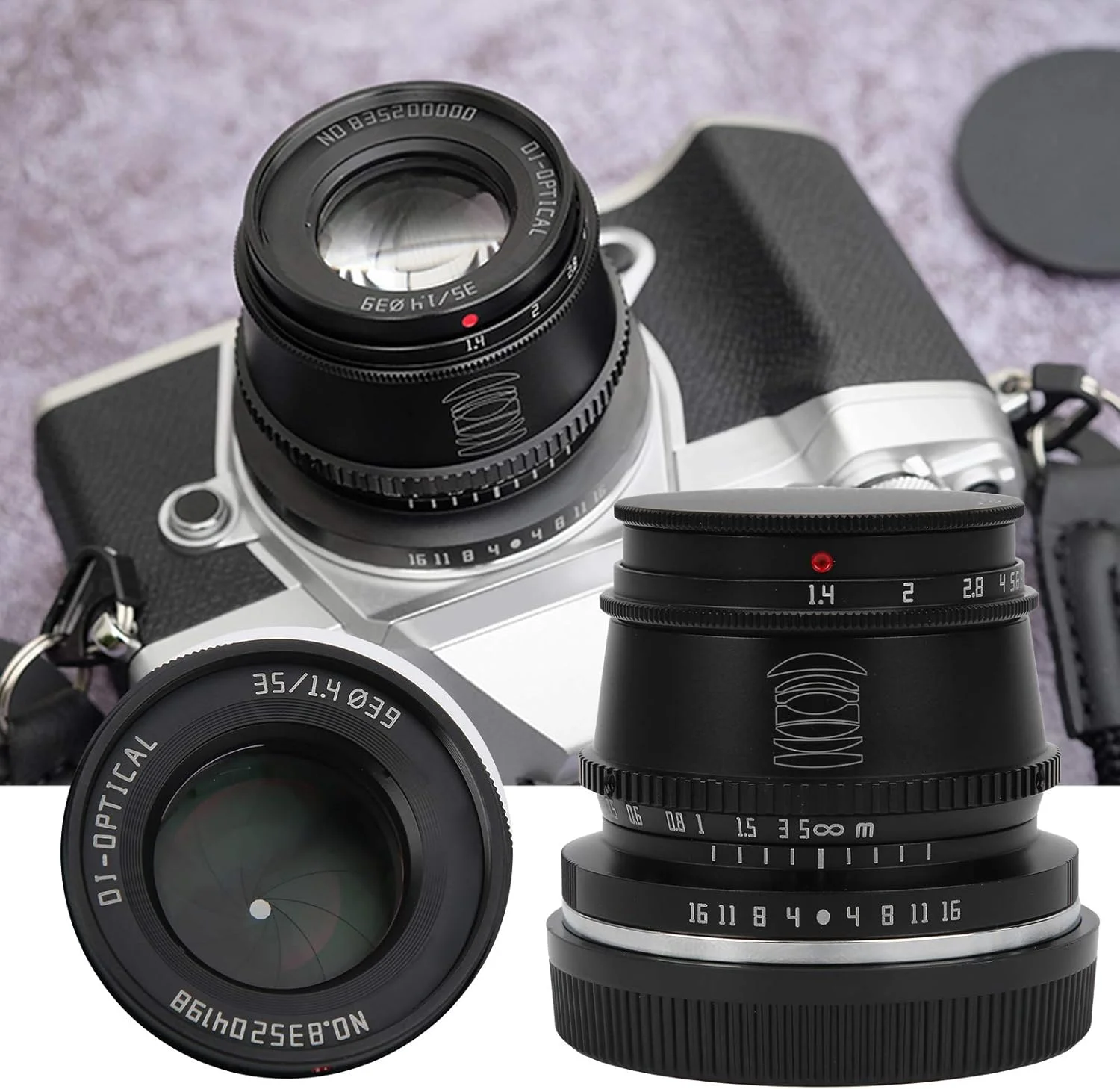 لنز پرایم دستی، لنز دوربین مقاوم در برابر خوردگی زاویه باز 45 درجه حرفه ای برای کانن M5 برای کانن M3 برای کانن M6