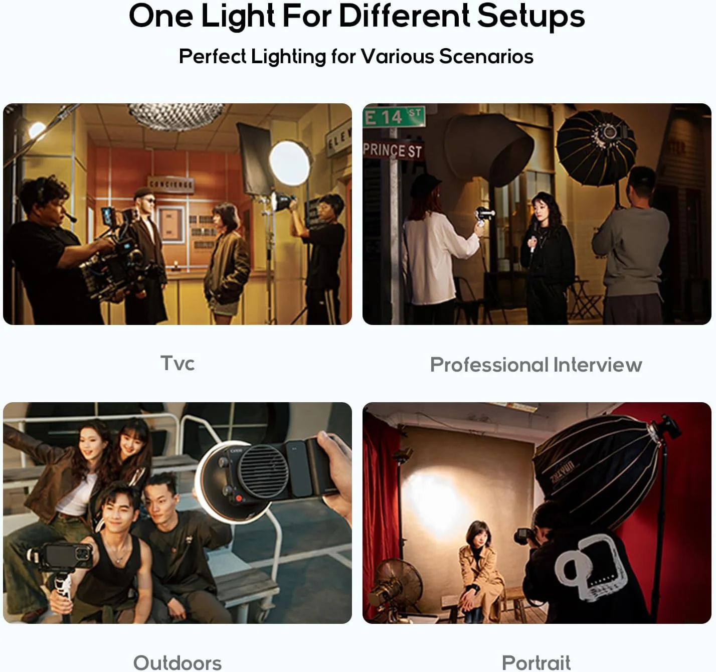 نور ویدئویی ال ای دی ZHIYUN CINEPEER CX100 COB 100 وات دو رنگ 2700K-6500K به همراه دیفیوزر و باتری CRI96+ TLCI97+